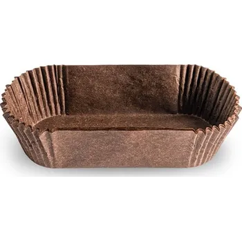 Jednorázové nádobí Košíček papírový ovál 80x30, v.25mm (plnohnědý) 1000 ks/bal