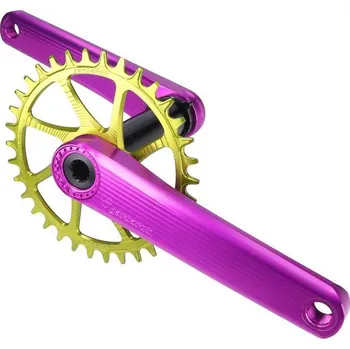 Klika na kolo Kliky Garbaruk XC Crankset s převodníkem Garbaruk 175mm, fialové, 470g