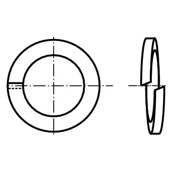 podložka PROFISTYL DIN 127B Podložka pružná s obdélníkovým průřezem, forma B (pro šestihranný šroub) nerez A1 Varianta: DIN 127B podložka pérová obdelníková pro 6HR. šrouby nerez A1 (22,5x35,9x8,0mm) M22
