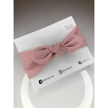 Čelenka Nina Baby Velurová čelenka s mašlí růžová UNI růžová