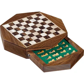 Desková hra Philos Šachy dřevěné kompaktní oktagonové - 2718