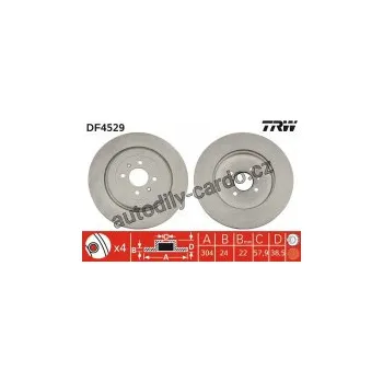 Brzdový kotouč Brzdový kotouč TRW DF4529 - MG TF 02-