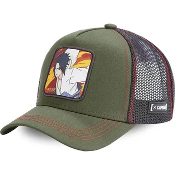 Kšiltovka kšiltovka Capslab Naruto Shippuden Trucker - Sasuke/Olive Green one size