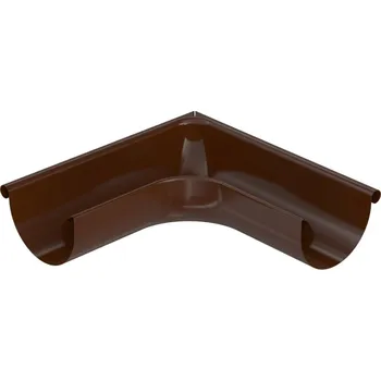 okap BRYZA Roh žlabu vnější pozinkovaný Ø 125 mm, Hnědá RAL 8017