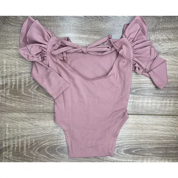 Baby Powder Handmade Body s volánky a mašlí růžové 62 růžová