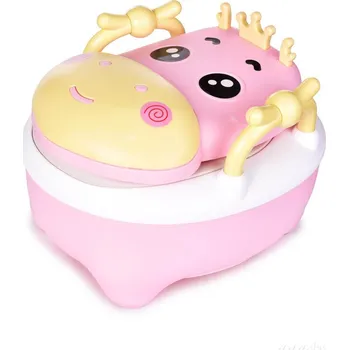 Kojenecká hygiena Dětský nočník s motivem hrošíka, růžový