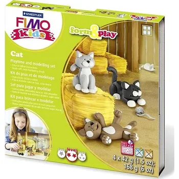 Modelovací hmota Sada modelovací hmoty FIMO KIDS Cat 4x 42g - 8034 16 LZ