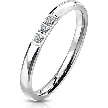 Prsten Dámský prsten z chirurgické oceli ALEXIS Velikost: 49