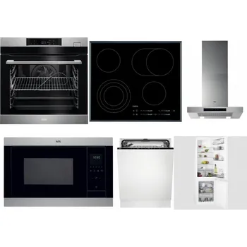 Set domácích spotřebičů AEG BSK782380M + AEG Mastery DirectTouch HK654070FB + AEG Mastery DBB5660HM + AEG Mastery MSB2547D-M + AEG FSK73607Z + AEG Mastery NoFrost SCB618F6TS