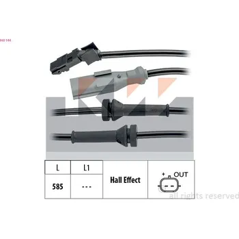 Přislušenství brzdového systému Snímač, počet otáček kol KW 460 144