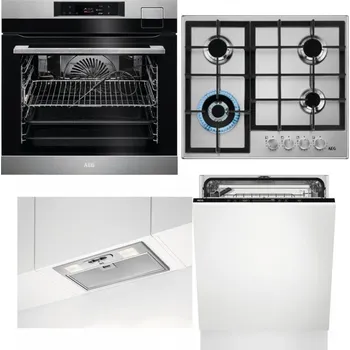 Set domácích spotřebičů AEG BSK792380M + AEG Mastery StepPower HGB64420SM + AEG DGB3523S + AEG FSK73607Z