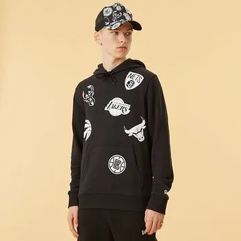 Pánská mikina mikina NEW ERA NBA Multi team logo hoody NBAMUL BLK velikost oblečení M