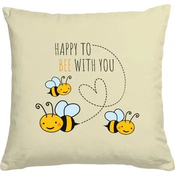 Pánské tričko Polštář bavlněný s potiskem Happy to bee with you