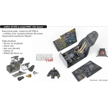 Plastikový model Eduard 1/48 Bf 109G-6 cockpit PRINT (EDUARD)