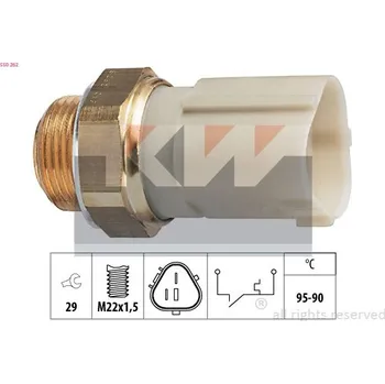 Ventilátor topení a klimatizace Teplotní spínač, větrák chladiče KW 550 262