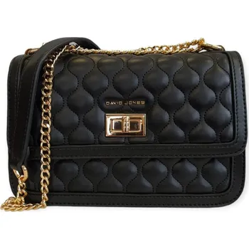 Kabelka David Jones trendy kabelka s řetízkem - černá 6918-1 black