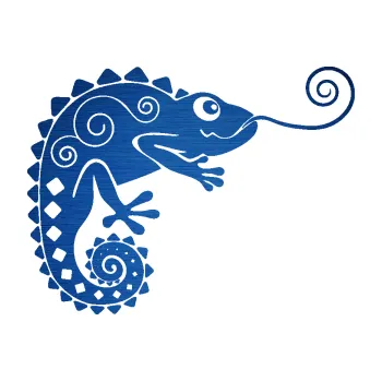 Samolepící dekorace SAMOLEPKA Chameleon 004 pravá (65 - škrábaný kov modrý) NA AUTO, NÁLEPKA, FÓLIE, POLEP, TUNING, VLASTNÍ TEXT, TISK, AUTOSAMOLEPKY.cz, POLEPY, OBRÁZEK, LOGO, SAMOLEPKY