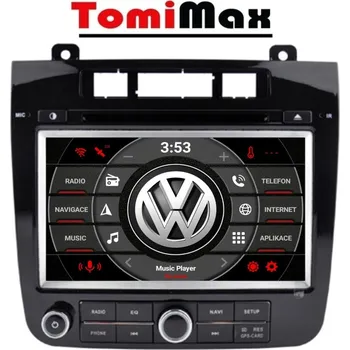 Autorádio TomiMax VW Touareg 2 DVD Android 14 autorádio s WIFI, GPS, USB, BT HW výbava: 8 Core 4GB+64GB PX HIGH - Model auta: Touareg 2 2011-2015, Velikost obrazovky: Dotyková obrazovka: 8"