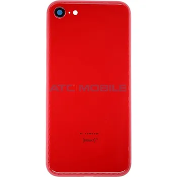 Náhradní díl pro mobilní telefon iPhone SE 2022 zadní kryt (sklo) s logem, rámem červený včetně držáku SIM a tlačítek, EU verze (OEM) a zpět 34 Kč s ATC Clubem