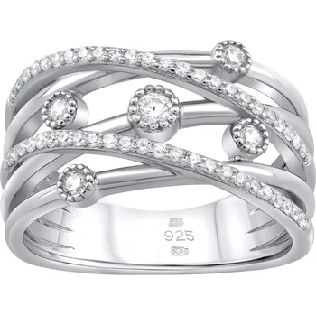 Prsten Luxusní stříbrný prsten ADHARA se zirkony obvod 47 mm