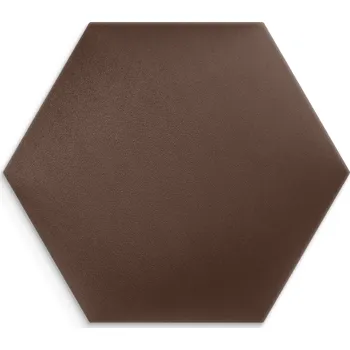 akustický panel Čalouněný nástěnný panel HEXAGON 40x35 cm hnědá MyBestHome