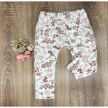 Baby Powder Handmade Kalhoty s ozdobenými kapsami květinové 104 bílá