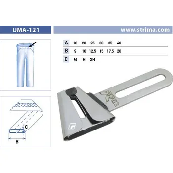 Texi Zakladač poutek pro šicí stroje UMA-121 25/12,5 M