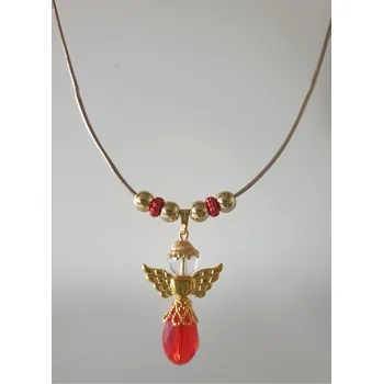 Náhrdelník Andílek z ohňovek - náhrdelník - červená