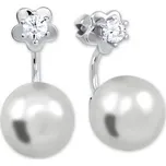 Brilio Silver Stříbrné náušnice se syntetickou perlou a čirým krystalem 438 001 01784 04 + 2 měsíce na vrácení zboží
