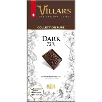 Cukrovinka Villars Čokoláda 100g - Hořká 72%