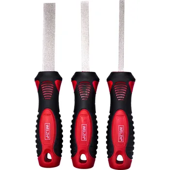 Ultra tenké ohebné pilníky s diamantovým povrchem, sada 3 dílů, Welzh (Welzh Werkzeug)
