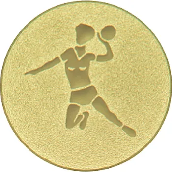 Emblém - házená/žena, pr. 50 mm, zlato