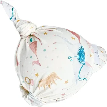 Šátek Mimilove Bavlněný dětský šátek s kšiltem 6-18m. Princezna White