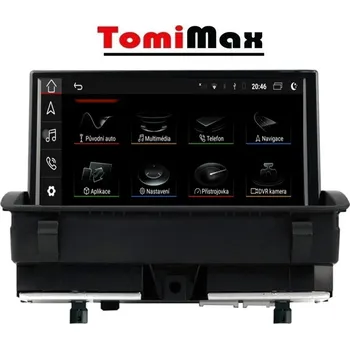 Autorádio TomiMax Audi Q3 2011-2018 Android 14 autorádio Verze:: 4 jadrový 2GB RAM + ROM 16GB - Model auta: Audi Q3 2011-2018 iba pre 3G verziu, Velikost obrazovky: Dotyková obrazovka: 8"