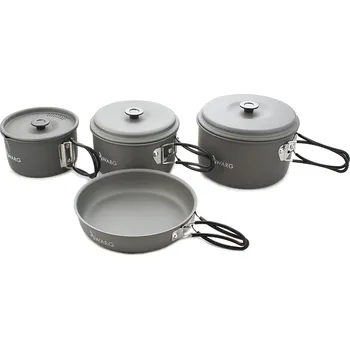 Kempingové nádobí Sada nádobí Warg Taurus Barva: šedá/černá