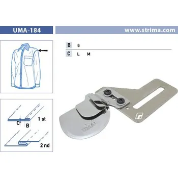 Texi Zakladač speciální pro šicí stroje UMA-184 6 L