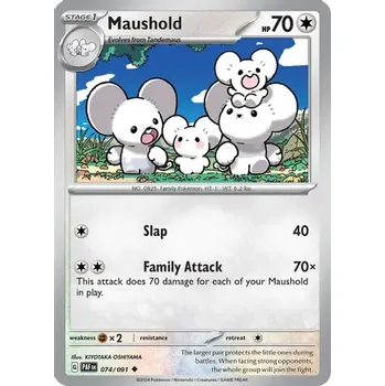 Sběratelská karetní hra Pokémon karta Maushold 074/091 - Paldean Fates