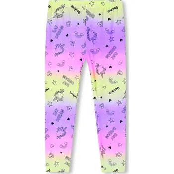 Dívčí legíny - KUGO KK9957, fialková / batika Barva: Fialková, Velikost: 104