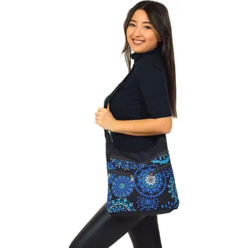 Kabelka Himalife Crossbody kabelka Manava - černá s modrou