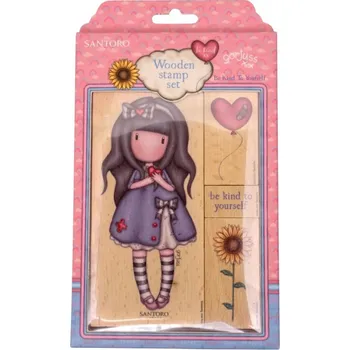 Razítko Studio Light Dřevěná razítka Studio Light "Gorjuss", 4 ks - Laskavost k sobě