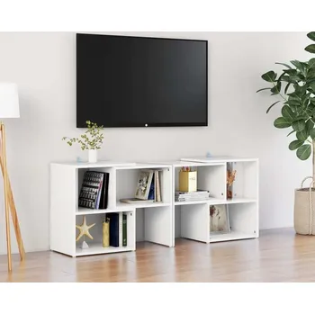 Televizní stolek vidaXL TV skříňka 104 x 30 x 52 cm kompozitní dřevo [808357] Barva: Bílá