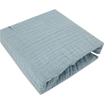 Prostěradlo EKO mušelínové prostěradlo 120x60 cm modrá