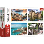 Trefl Puzzle 4v1 Santorini/Zámek…