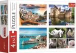 Trefl Puzzle 4v1 Santorini/Zámek…