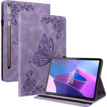 Pouzdro na tablet VSECHNONAMOBIL 69562 ART BUTTERFLY Peněženkový obal pro Lenovo Tab P12 fialový