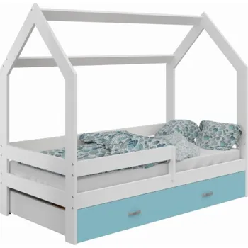 Dětská postel Dětská postel SPECIOSA D3 80x160 v barvě bílé se zásuvkou: modrá + vyzvednutí ZDARMA