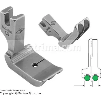 Příslušenství k šicímu stroji Texi Patka pro všívání kedru pro šicí stroje, oboustranná 6.4mm P69D1/4 [36069DG 1/4]