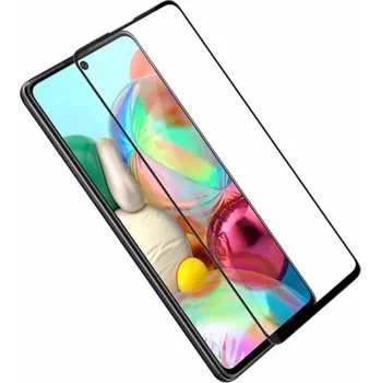 3x 3D ochranné tvrzené sklo s rámečkem pro Samsung Galaxy A71 A715F 4G - černé - 2+1 zdarma