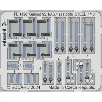 Plastikový model 1/48 Gannet AS.1/AS.4 seatbelts STEEL (AIRF)