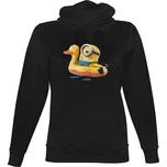 Dámská mikina s kapucí s potiskem Mimoň s kruhem dámské